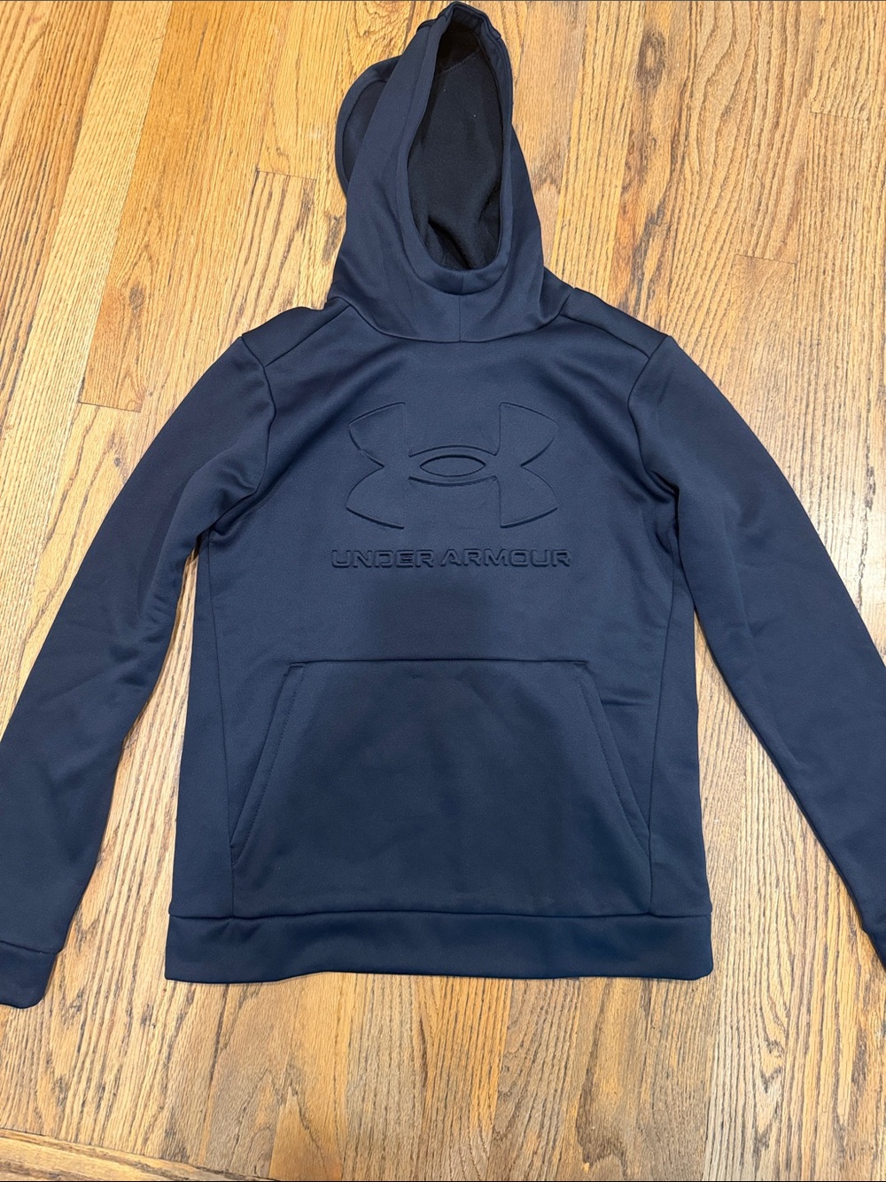 Under Armour Men's Black Crewneck Hoodie with Embossed Logo